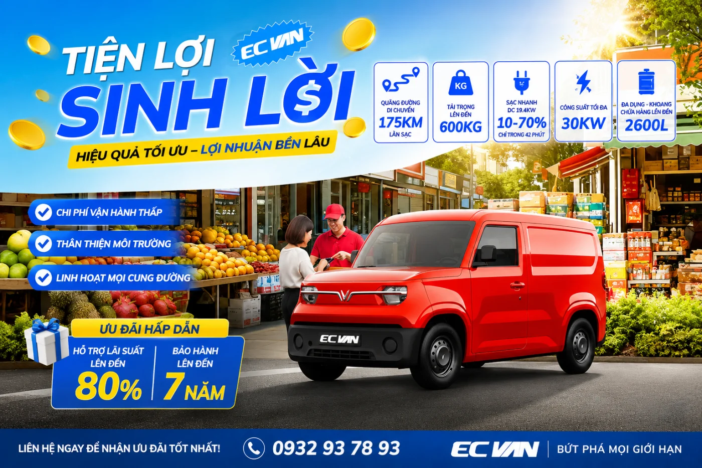 VinFast EC Van chính thức gây chú ý: Xe van điện mới cho kinh doanh, chở hàng và đô thị