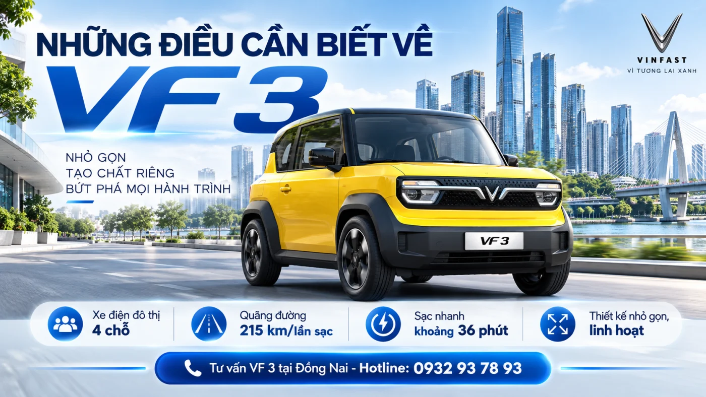 Những Điều Cần Biết Về VinFast VF 3 – Giá Xe, Thông Số, Quãng Đường Và Đánh Giá Chi Tiết Những Điều Cần Biết Về VinFast VF 3 – Giá Xe, Thông Số, Quãng Đường Và Đánh Giá Chi Tiết - VinFast Đồng Nai